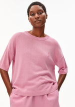 Afbeelding in Gallery-weergave laden, S SL LINEN BLEND SWEATER WASHED BERRY
