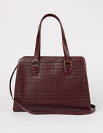 Afbeelding in Gallery-weergave laden, BLAIR DARK CHERRY CROCO LEATHER
