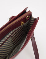 Afbeelding in Gallery-weergave laden, BLAIR DARK CHERRY CROCO LEATHER
