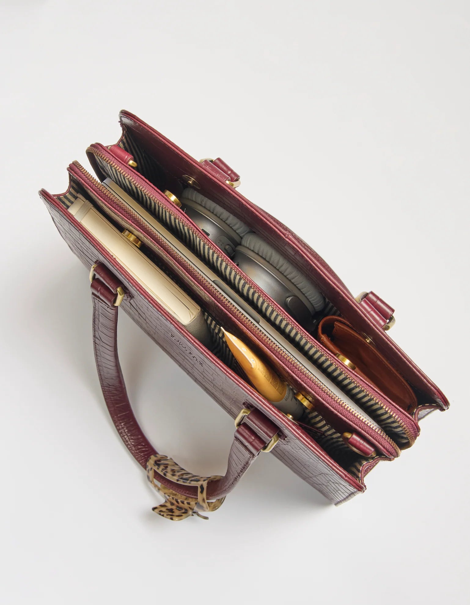 BLAIR DARK CHERRY CROCO LEATHER