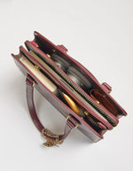 Afbeelding in Gallery-weergave laden, BLAIR DARK CHERRY CROCO LEATHER
