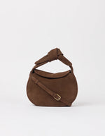 Afbeelding in Gallery-weergave laden, COCO CROISSANT CHOCOLATE SUEDE WITH CLASSIC LEATHER
