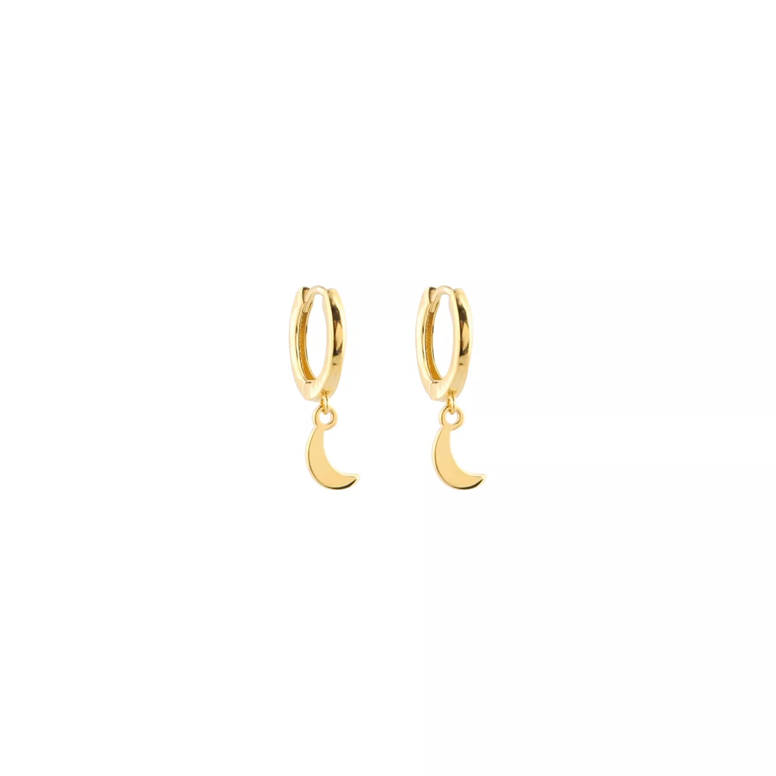 GLIMMER HOOPS WITH MOON PENDANT