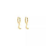 Afbeelding in Gallery-weergave laden, GLIMMER HOOPS WITH MOON PENDANT
