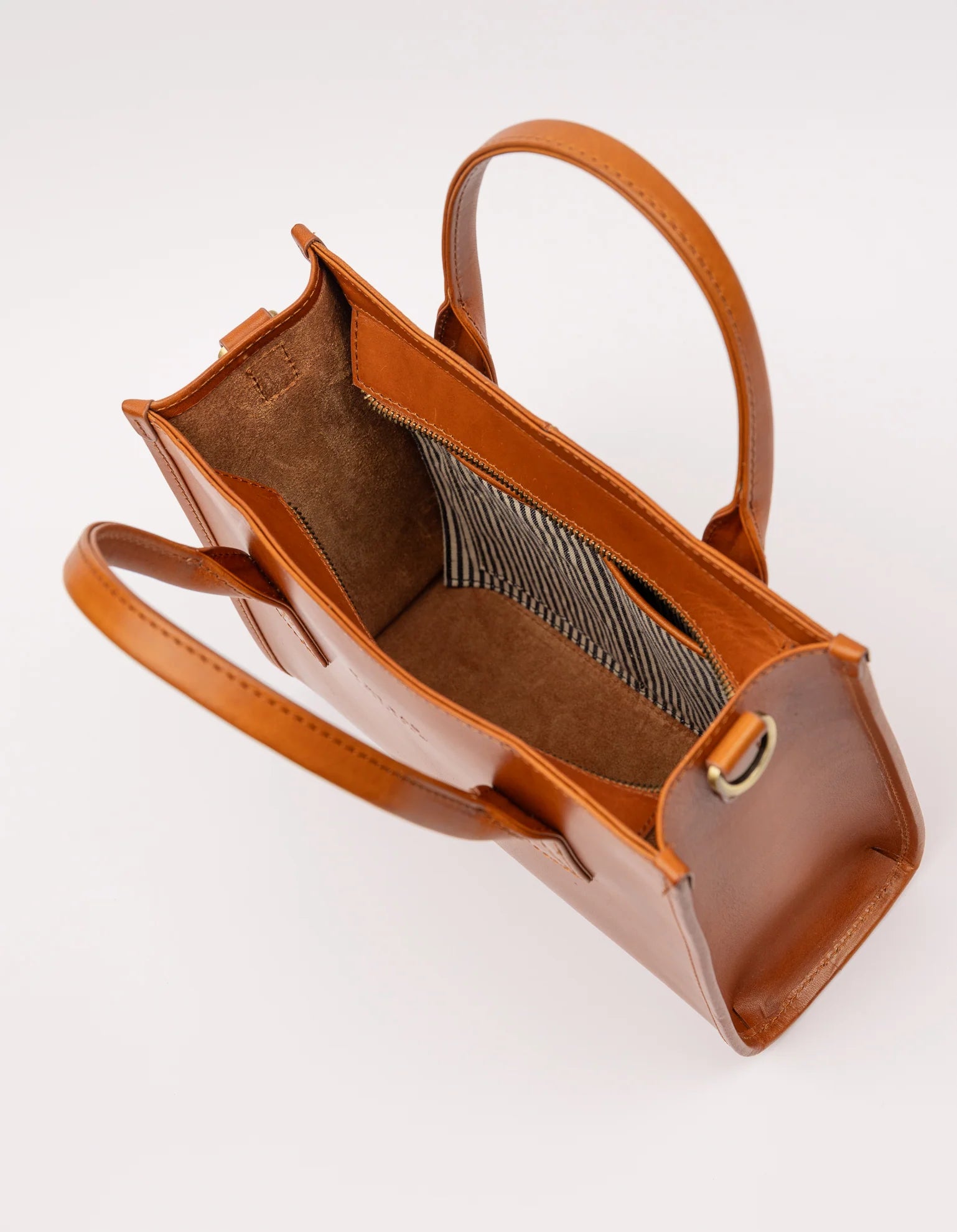 JACKIE MIDI BLACK CLASSIC LEATHER EN COGNAC