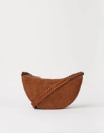 Afbeelding in Gallery-weergave laden, LEO CROSSBODY STRAP COGNAC SUEDE WITH CLASSIC LEATHER
