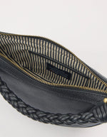 Afbeelding in Gallery-weergave laden, LEO TWISTED HANDLE MINI BLACK SOFT GRAIN LEATHER
