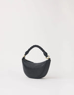 Afbeelding in Gallery-weergave laden, LEO TWISTED HANDLE MINI BLACK SOFT GRAIN LEATHER
