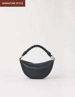 Afbeelding in Gallery-weergave laden, LEO TWISTED HANDLE MINI BLACK SOFT GRAIN LEATHER
