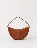 Afbeelding in Gallery-weergave laden, LEO SHOULDER STRAP COGNAC SUEDE WITH CLASSIC
