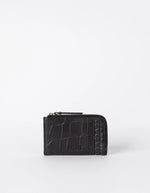 Afbeelding in Gallery-weergave laden, LOLA COIN PURSE BLACK CROCO CLASSIC LEATHER
