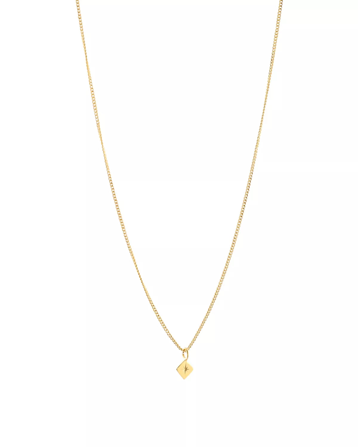 NECKLACE WITH TINY COMPASS PENDANT