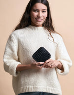 Afbeelding in Gallery-weergave laden, SONNY SQUARE WALLET BLACK CLASSIC CROCO
