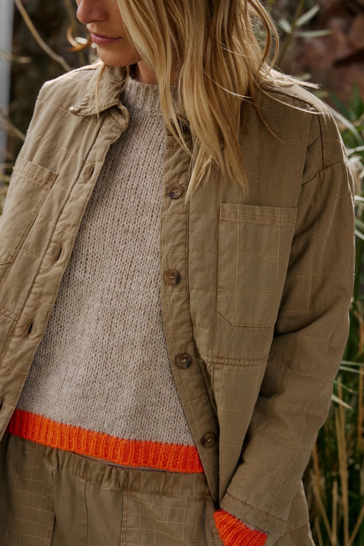 BICOLOR KNITTED SWEATER