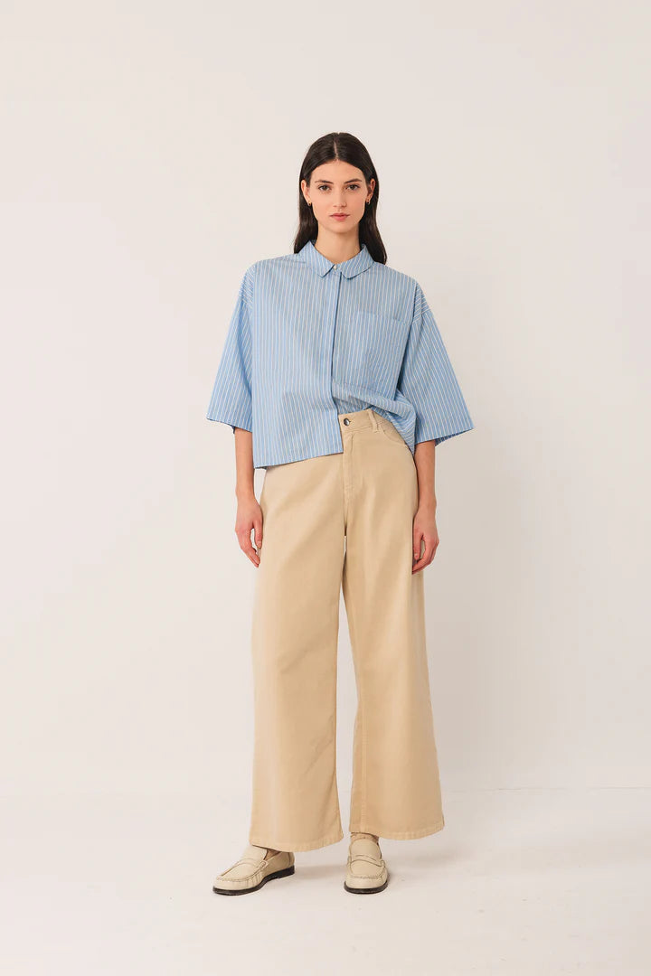 BOXY GESTREEPT SHIRT