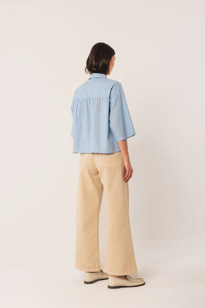 BOXY GESTREEPT SHIRT