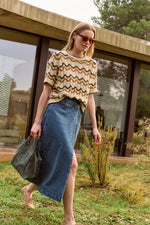 Afbeelding in Gallery-weergave laden, CROSSED WAISTBAND SKIRT
