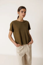 Afbeelding in Gallery-weergave laden, CROPPED RIB T-SHIRT
